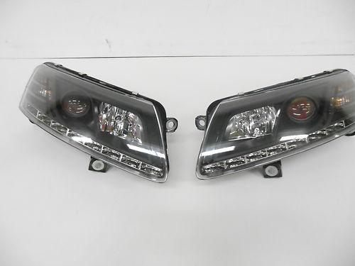 Spyder pro-yd-ada605-drl-bk led crystal headlight  05-07 audi a6