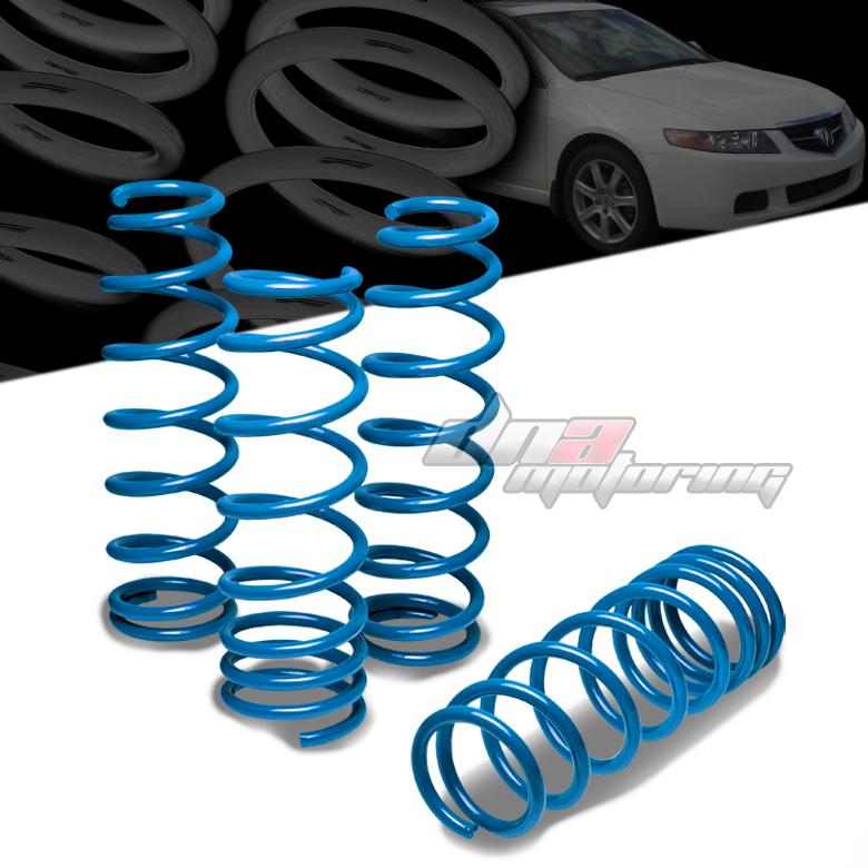 03-07 accord cm5-cm8/tsx cl9 blue 2" drop suspension lowering spring f280/r250lb