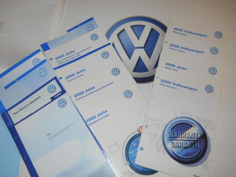 2000 vw volkswagen jetta owner's manual hole punched booklet set