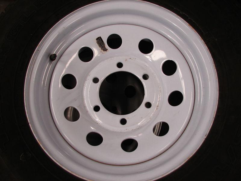 16" utility boat stock trailer 6 lug wheel tire new white mod 