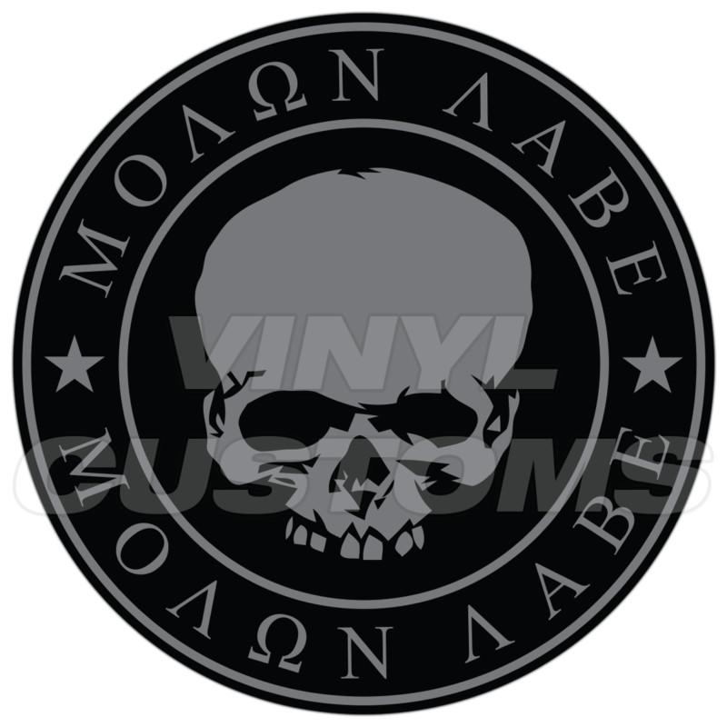 3" molon labe decal sticker dont tread on me gadsden flag tactical skull a+