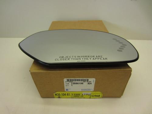 Gm 15886196 mirror glass right passenger 07-08 suv silverado sierra oem new