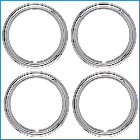 15" stainless steel trim rings 1 3/4" depth beauty rings 1515s new set of 4 cci