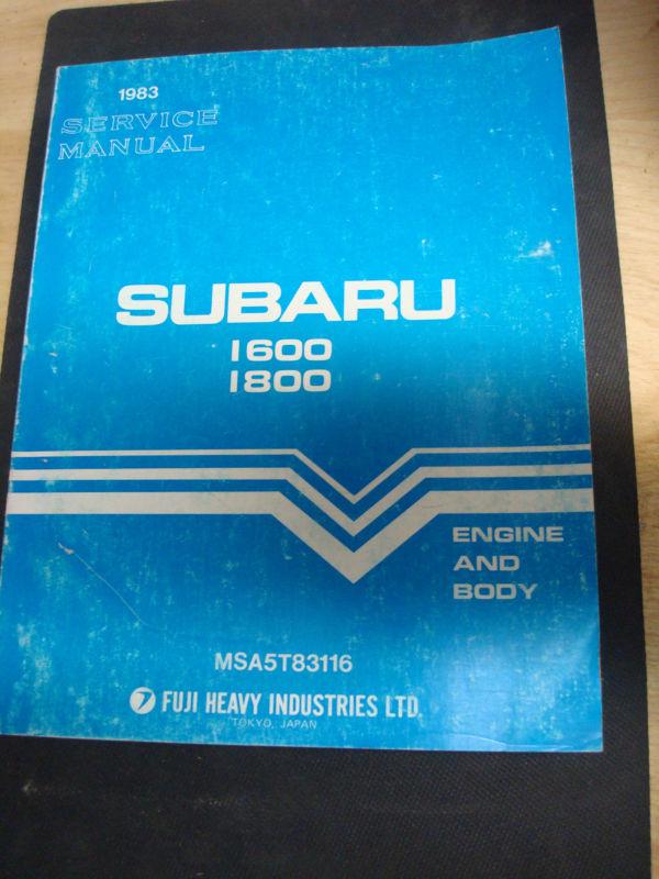 1983 subaru 1800 1600 factory service manual dealer book repair free ship!