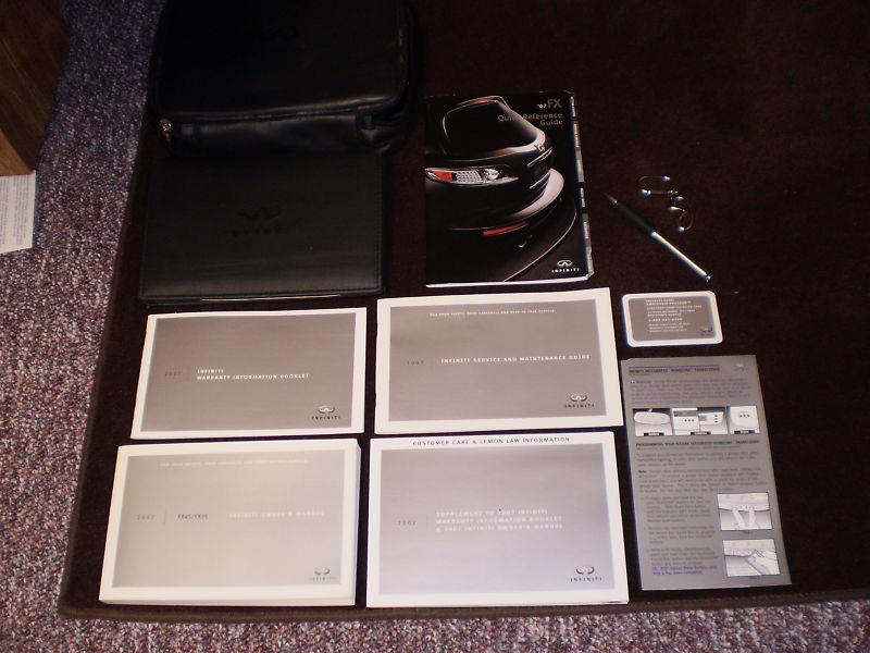 2007 infiniti fx 45 35 complete owners manual books guide both cases pen chain