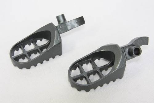 Gray motocross mx dirt bike racing foot pegs fit 2000 2001 honda cr250r cr125r