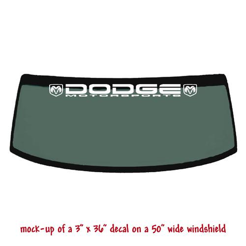 Dodge - motorsports - windshield banner decal sticker v1