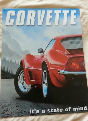 Chevy corvette sign