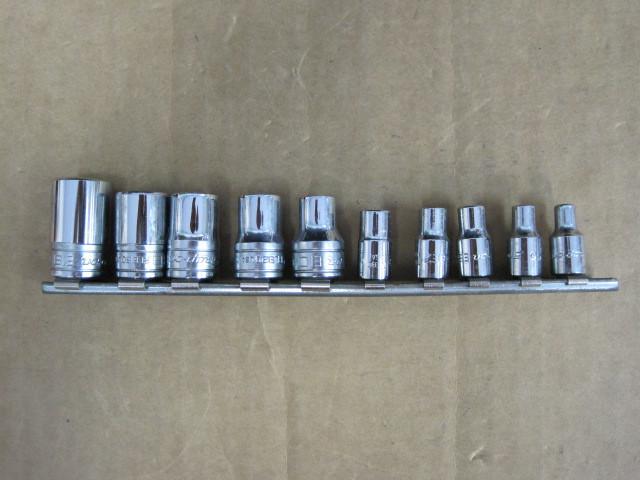 Snap on 1/4" drive tle - 3/8" drive fle sockets 10 pcs 