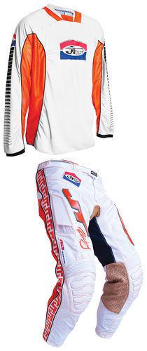 New jt racing mx combo set pants size 28 & jersey small - white / orange 2012