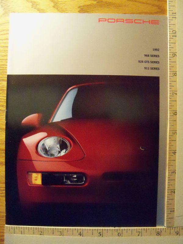 Sell 1992 92 Porsche 968 928 Gts 911 Series Sales Brochure Original In