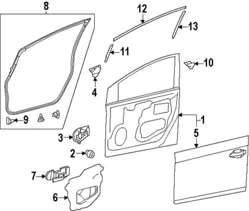 Toyota 6786147030 genuine oem factory original surround w'strip