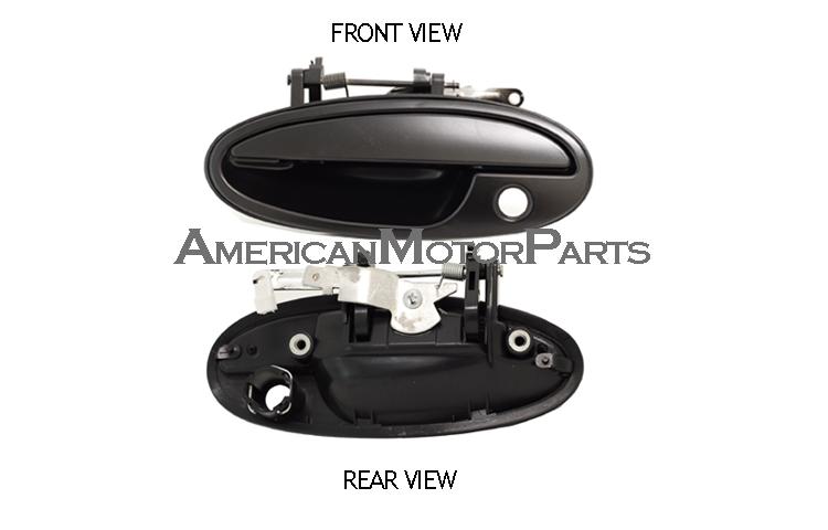 Depo driver outside front smooth black door handle 97-05 buick 25699151