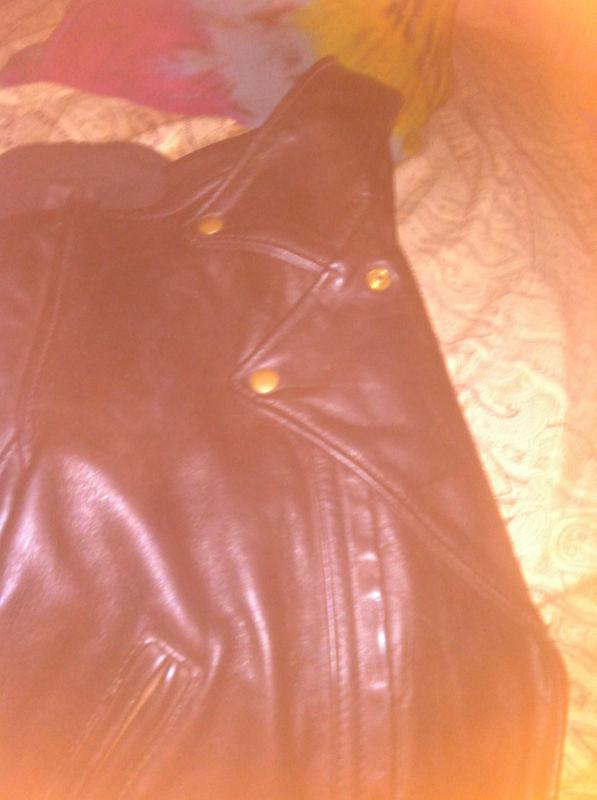 Vintage langlitz leather jacket!! with removable mouton fur collar