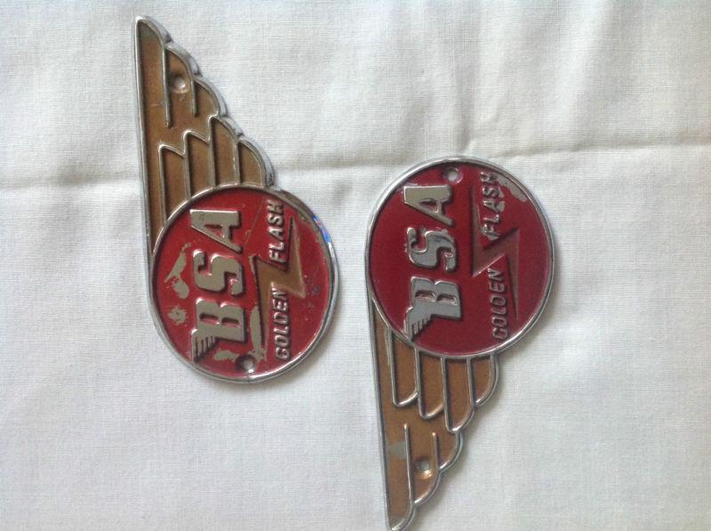 1965-66 bsa golden flash side cover emblems