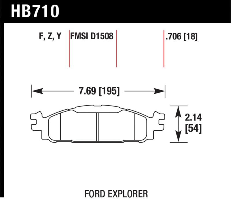 Hawk performance hb710z.706 disc brake pad