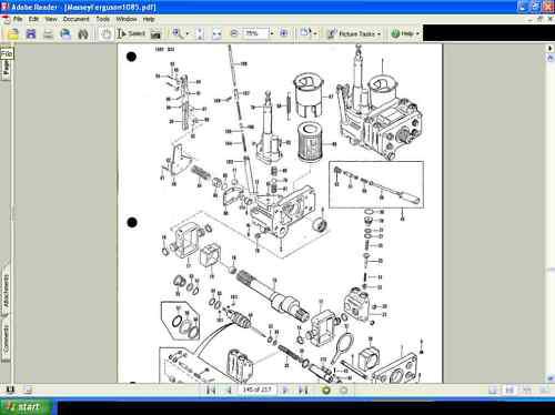 Massey ferguson mf 1085 mf1085 tractor parts manual