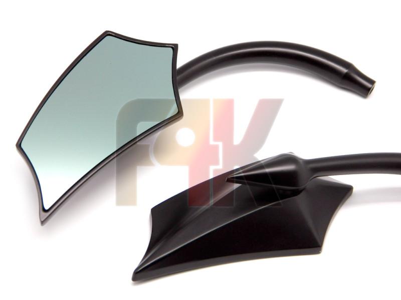 Black cnc aluminum mirrors for harley motorcycle cruiser chopper bobber care