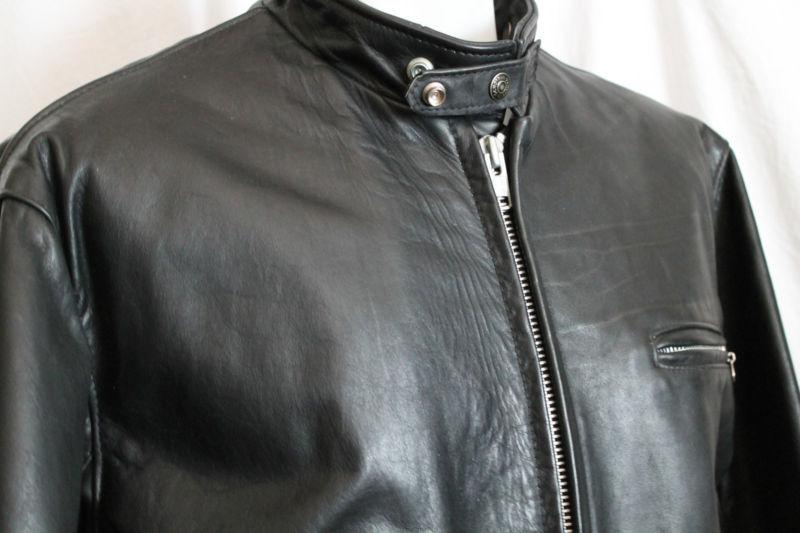 Sell Schott 141 Classic Racer Men's Leather Motorcycle Jacket- Size 46 ...