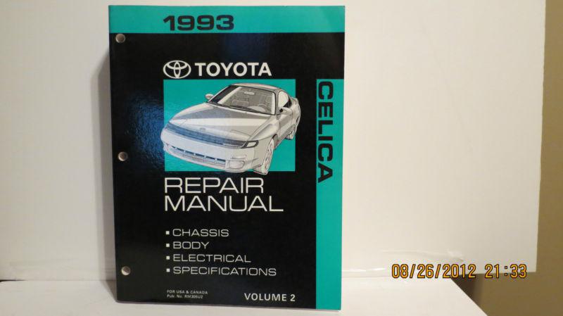 1993   toyota celica repair manual factory repair manual  volume 2