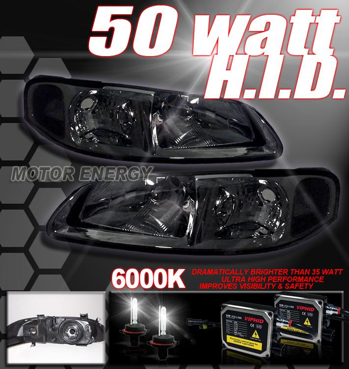 00-03 nissan sentra crystal jdm smoke headlight+50w hid