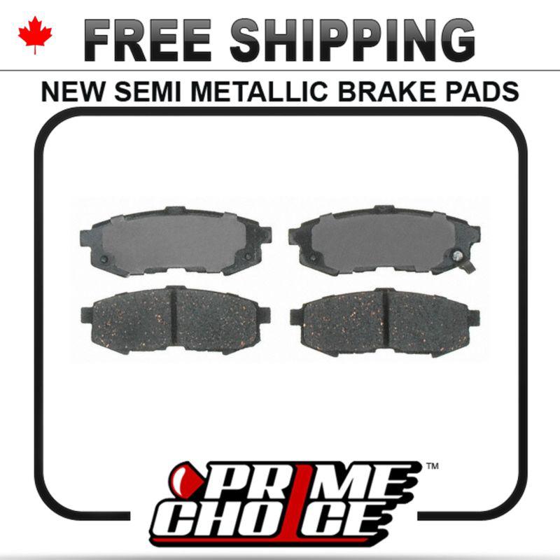 New premium complete set of rear metallic disc brake pads with shims