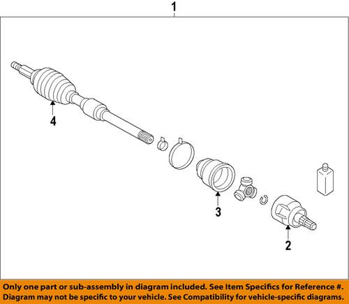 Mitsubishi oem 3817a099 cv joint boot kit/cv boot