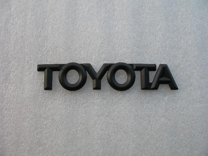 Toyota corolla mr2 supra matte flat black blackout blacked out emblem logo badge