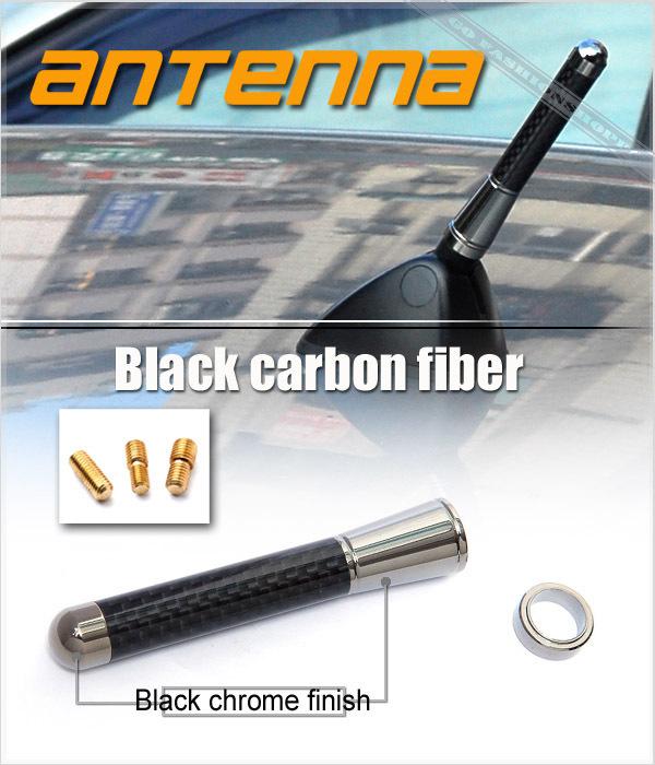 Mini cooper/nissan 350z s13 s14 3" black carbon / black chrome roof antenna cya4