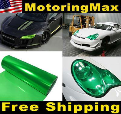 12 x 48" glossy emerald green tint headlights fog lights sidemarkers vinyl film