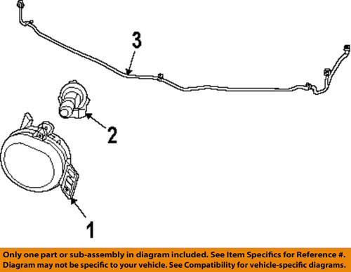 Mopar oem 55372734ab fog light-fog lamp