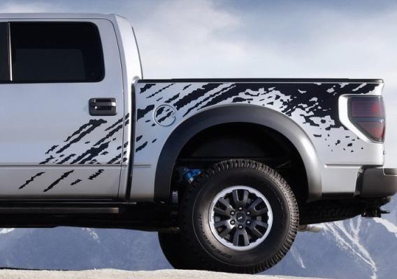 F-150 ford raptor svt digital mud splash decal graphics decals stickers chatter