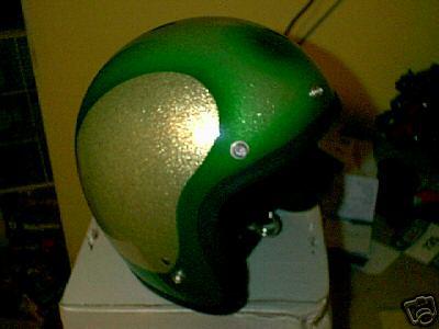 Nos new shoei fancy green metalflake motorcycle helmet