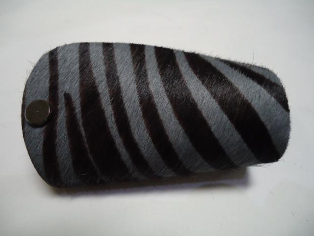 Acura flip car key remote fob glove cover animal zebra print faux fur villus