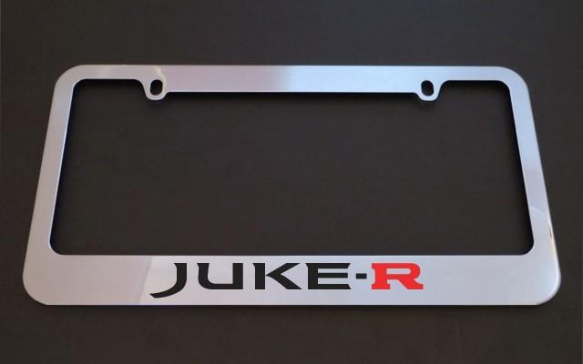 1 brand new nissan juke r chrome metal license plate frames + screw caps