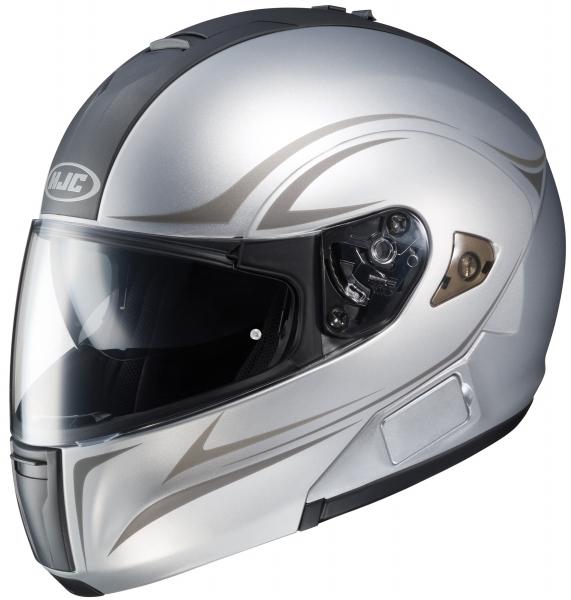 Hjc mens is-max bt modular motorcycle helmet mc-10 silver extra large xl