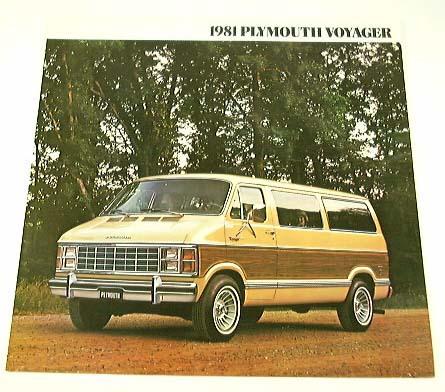 1981 81 plymouth voyager van brochure sport maxiwagon 