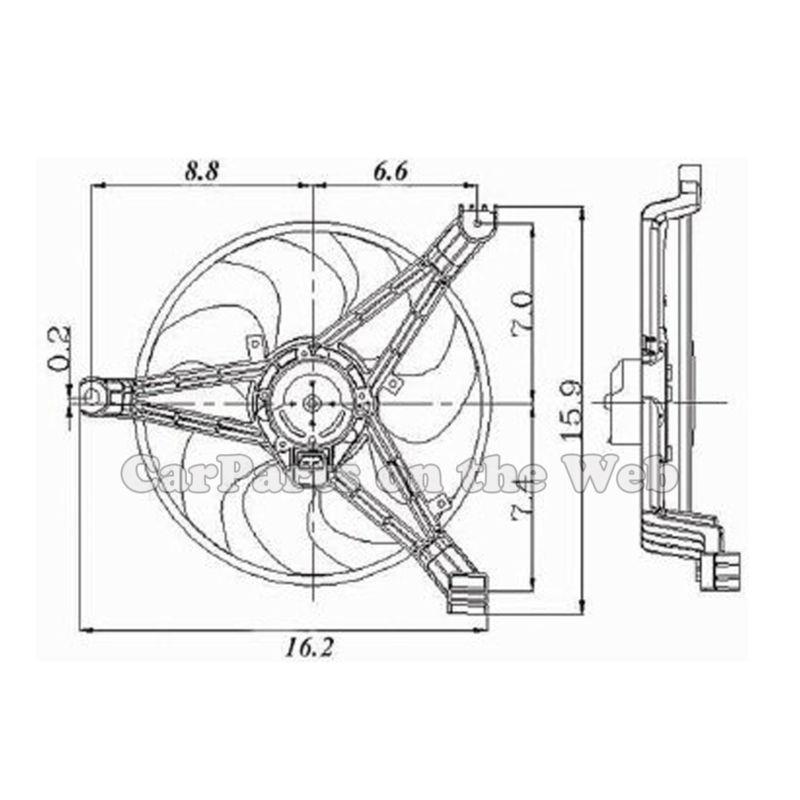 New 97-98 buick century regal pontiac grand prix radiator cooling fan assembly