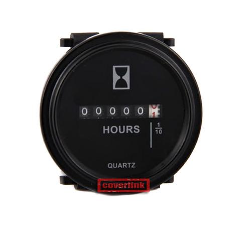 Dc 6-80v round quartz hour meter f/ stroke gas engine 12v car dirt motorcycle