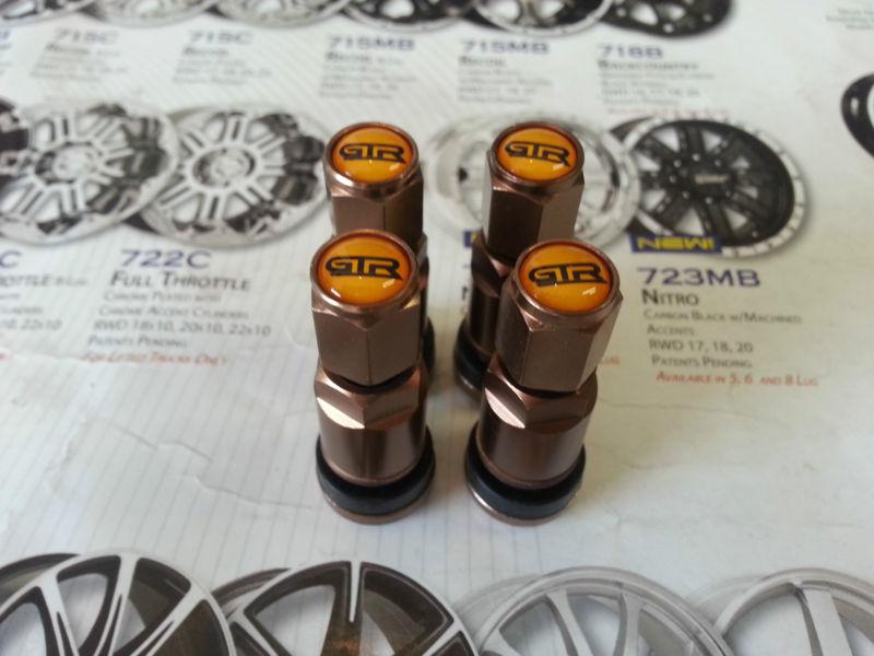 Redline wheels gtr valve stems set of four brown