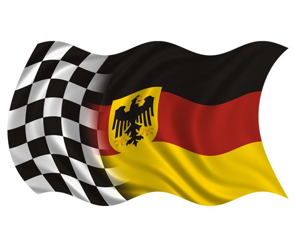 Germany racing flag decal 5"x3" eagle german vinyl race car sticker (lh) zu1