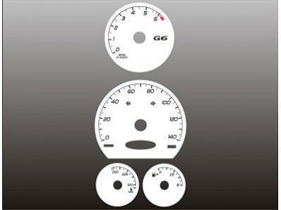 2005-2008 pontiac g6 instrument cluster white face gauges 05-08