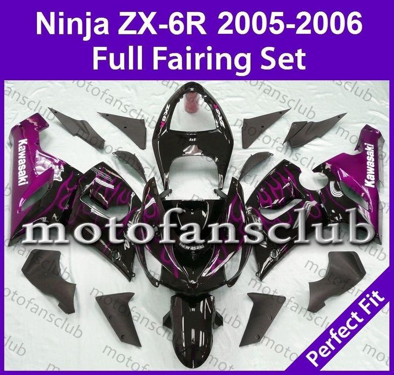 Fit kawasaki 05 06 zx 6r zx 636 ninja 2005 2006 fairing bodywork plastics #32 b