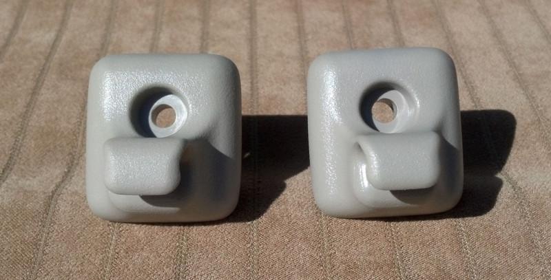 '93-98 jeep grand cherokee '94-01 dodge ram set of 2 sun visor clips neutral