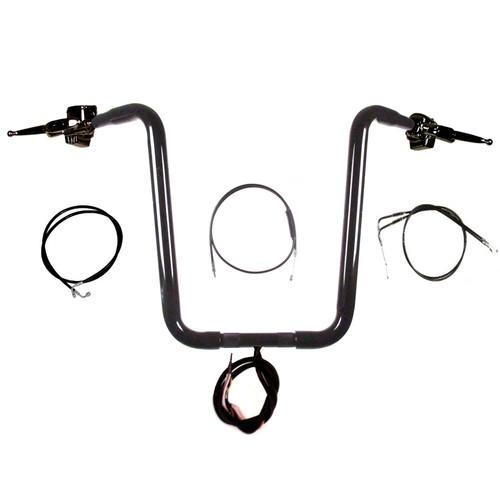 1 1/4" gb black narrow 16" ape hanger kit harley-davidson sportster  2004-2013