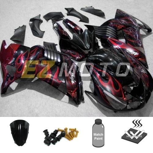 Fairing pack with windscreen bolts for kawasaki ninja zx14 zzr1400 2006-2009 eaa