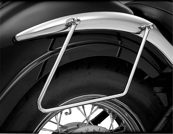 Show chrome saddlebag supports for suzuki c50/m50 vl800