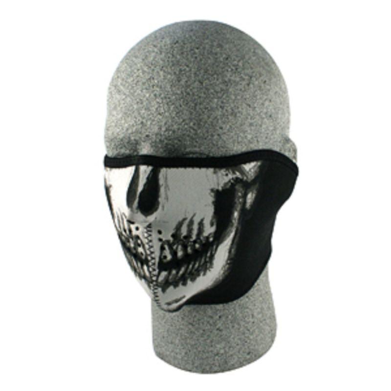 Neoprene half face mask skull motorcycle biker glows