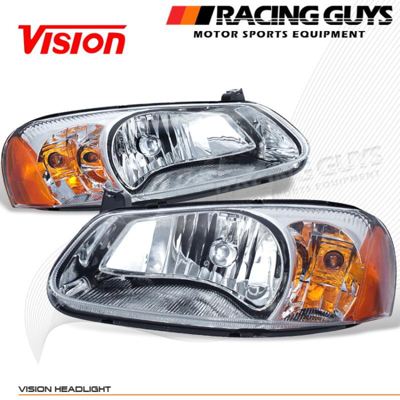 Vision head lights lamps sedan convertible euro style pair lh+rh assembly