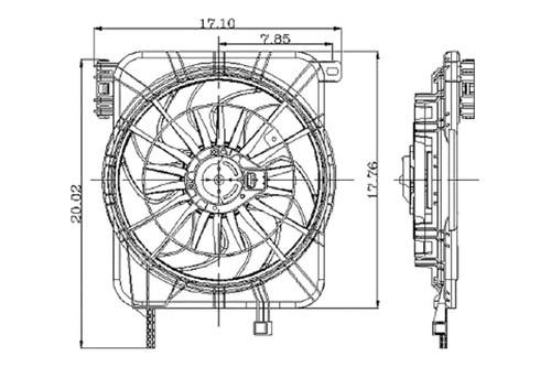 Replace gm3115106 - 1995 chevy cavalier radiator fan assembly car oe style part